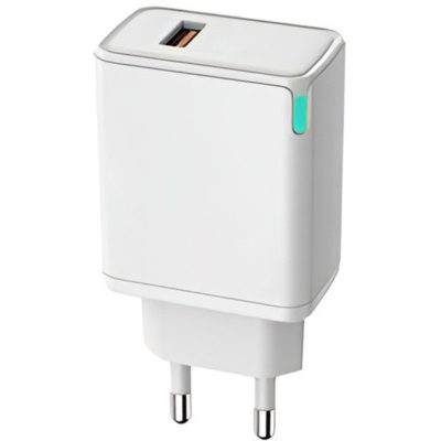 Мережевий зарядний пристрій Amaya E212S QC 3.0 20W (1×USB-A) White