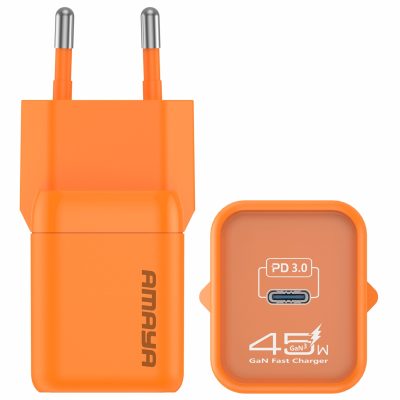 МЗП Amaya E450S PD45W GaN (1USB-C) Orange