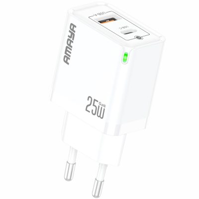 МЗП Amaya E47D PD25W+QC3.0 GaN (1USB-A/1C) White