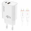 МЗП Amaya E74D PD20W+QC3.0 (1USB-A/1C) + кабель Type-C to Lightning White