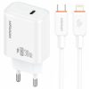 МЗП Amaya E76D PD30W (1USB-C) + кабель Type-C to Lightning White