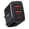 МЗП Baseus Compact Quick Charger PD30W+QC3.0 (2USB-A/1C) (CCXJ-E) Чорний