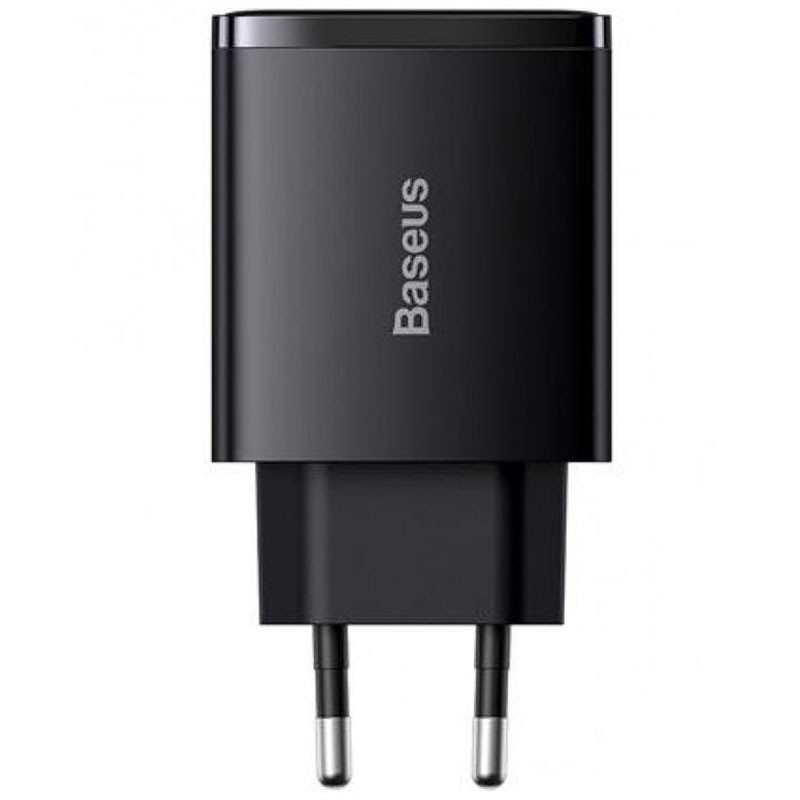 Мережевий зарядний пристрій Baseus Compact Quick Charger PD 30W + QC 3.0 (2×USB-A / 1×USB-C) (CCXJ-E) Чорний