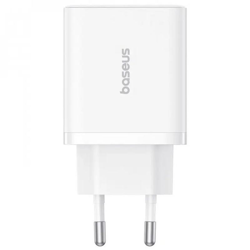 Мережевий зарядний пристрій Baseus Cube Pro Fast Charger PD 30W + QC 3.0 (1×USB-A / 1×USB-C) (P10111404) Moon White