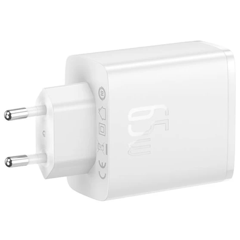 Мережевий зарядний пристрій Baseus Cube Pro Fast Charger PD 65W (1×USB-A / 2×USB-C) (P10111404)