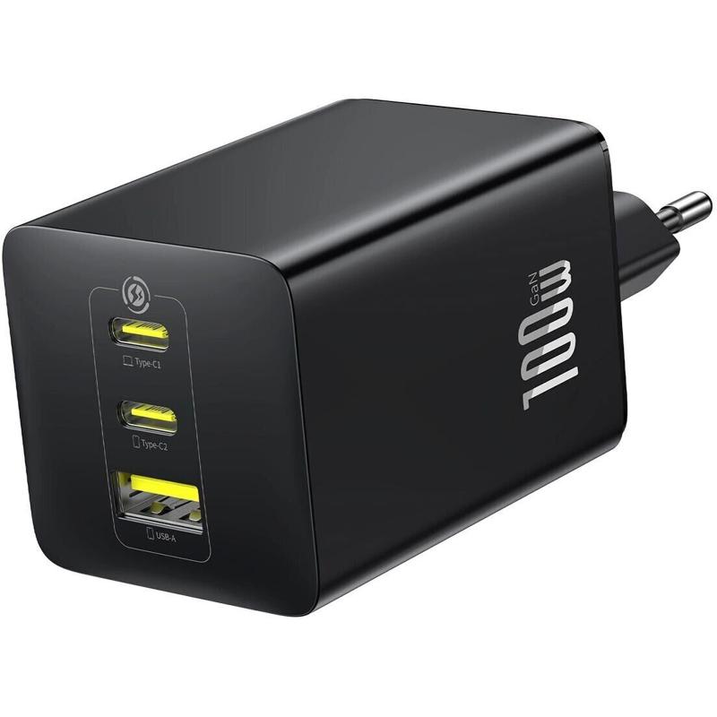 Мережевий зарядний пристрій Baseus EnerFill FE11 Fast Charger PD 100W + QC 3.0 (1×USB-A / 2×USB-C) (P101821)