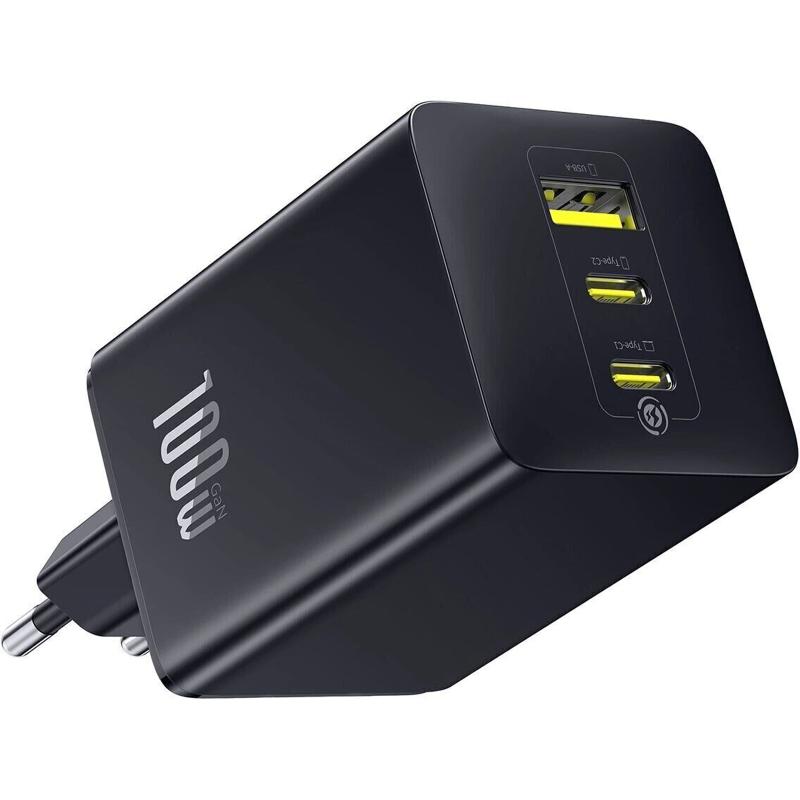 Мережевий зарядний пристрій Baseus EnerFill FE11 Fast Charger PD 100W + QC 3.0 (1×USB-A / 2×USB-C) (P101821)