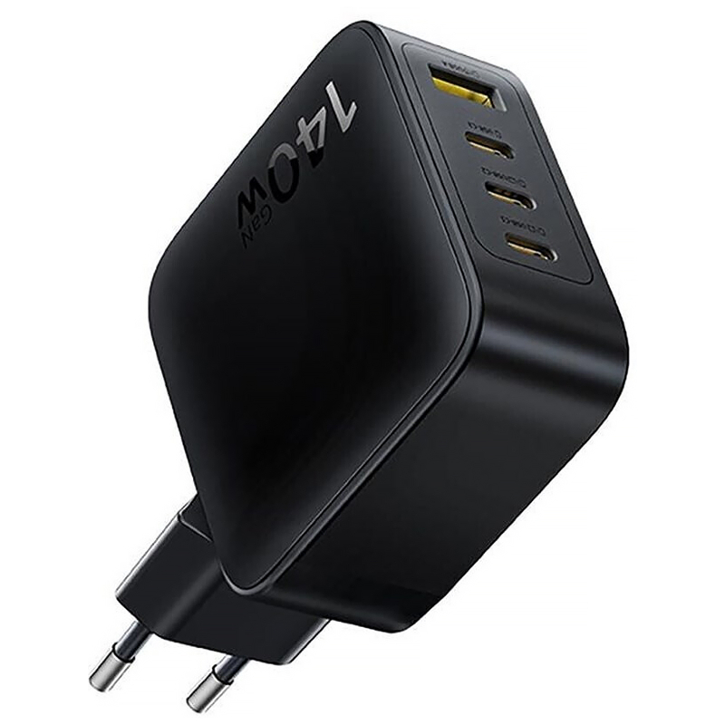 Мережевий зарядний пристрій Baseus EnerFill FH11 PD 140W + QC 3.0 (1×USB-A / 3×USB-C) (E0121J) Cosmic Black