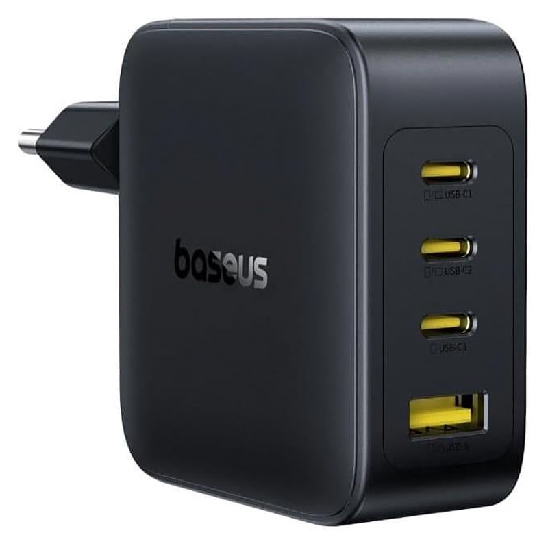 Мережевий зарядний пристрій Baseus EnerFill FH11 PD 140W + QC 3.0 (1×USB-A / 3×USB-C) (E0121J) Cosmic Black