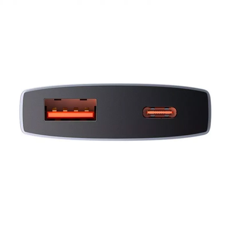 Мережевий зарядний пристрій Baseus GaN5 Pro Ultra-Slim PD 65W + QC 3.0 (1×USB-A / 1×USB-C) + кабель USB-C → USB-C (CCGP15011) Gray