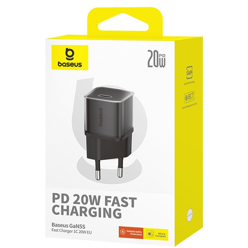 Мережевий зарядний пристрій Baseus GaN5S OS 20W (1×USB-C) (P10162503) Cluster Black