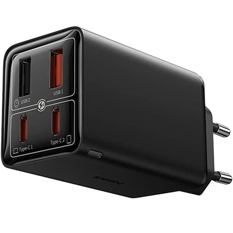 Мережевий зарядний пристрій Baseus GaN6 Pro Fast Charger PD 100W + QC 3.0 (2×USB-A / 2×USB-C) (P101627) Cluster Black