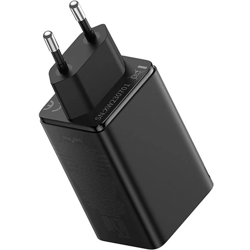 Мережевий зарядний пристрій Baseus GaN6 Pro Fast Charger PD 100W + QC 3.0 (2×USB-A / 2×USB-C) (P101627) Cluster Black