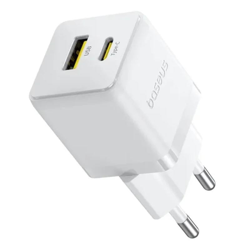 Мережевий зарядний пристрій Baseus Palm Fast Charger 20W (1×USB-A / 1×USB-C) (P10111608)