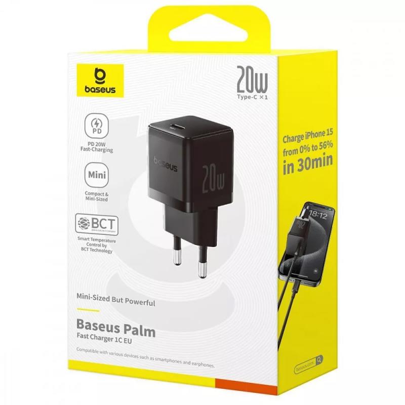 Мережевий зарядний пристрій Baseus Palm Fast Charger 20W (1×USB-C) (P10111602)