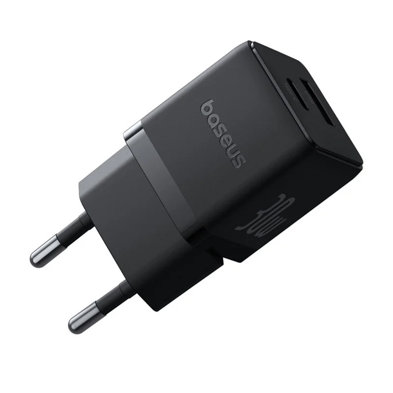 Мережевий зарядний пристрій Baseus Palm Fast Charger PD 30W + QC 3.0 (1×USB-A / 1×USB-C) + кабель USB-C → USB-C (P1011160A)