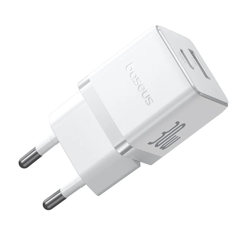 Мережевий зарядний пристрій Baseus Palm Fast Charger PD 30W + QC 3.0 (1×USB-A / 1×USB-C) + кабель USB-C → USB-C (P1011160A)