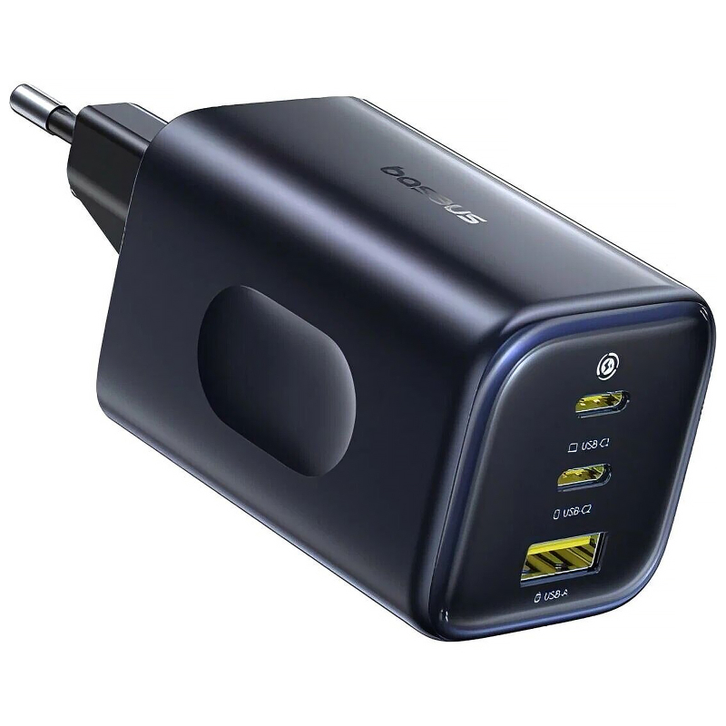 Мережевий зарядний пристрій Baseus PicoGo AE11 Fast Charger 67W (1×USB-A / 2×USB-C) (E01212) Cosmic Black