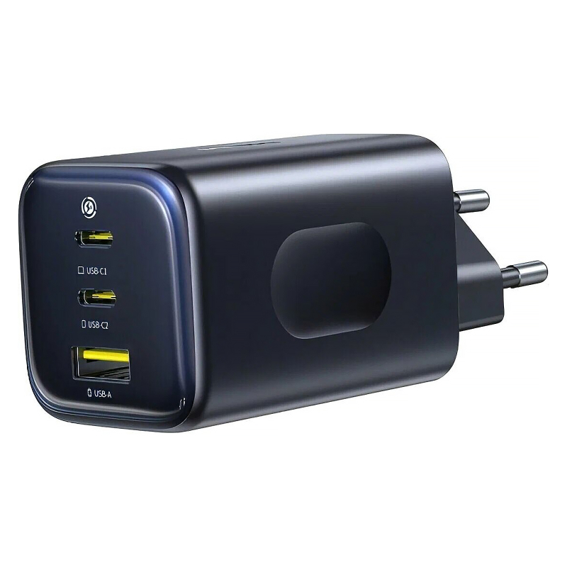 Мережевий зарядний пристрій Baseus PicoGo AE11 Fast Charger 67W (1×USB-A / 2×USB-C) (E01212) Cosmic Black