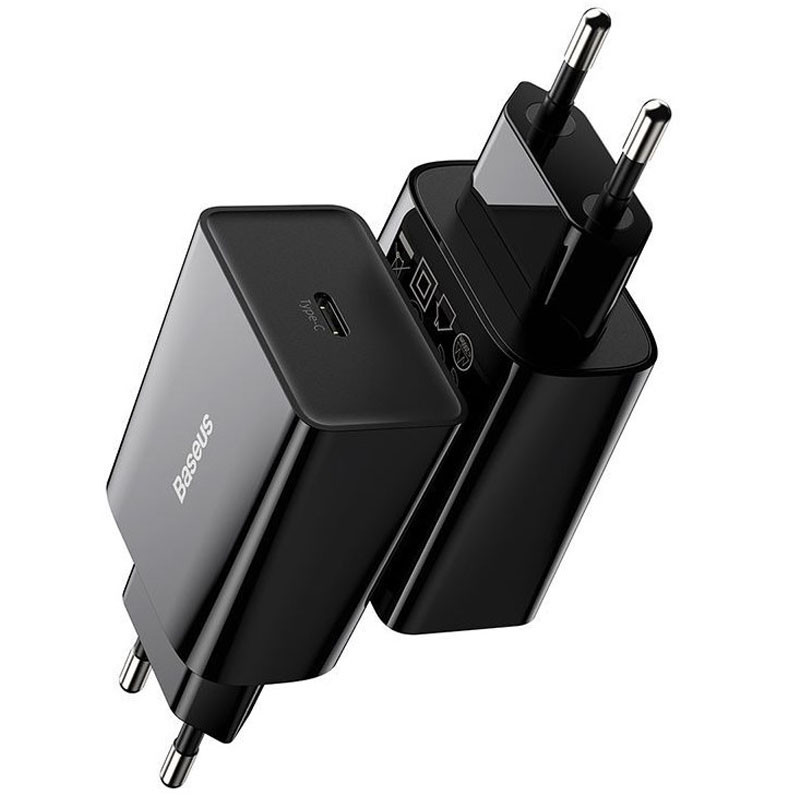 Мережевий зарядний пристрій Baseus Speed Mini Quick Charger PD 20W (1×USB-C) (CCFS-S) Чорний