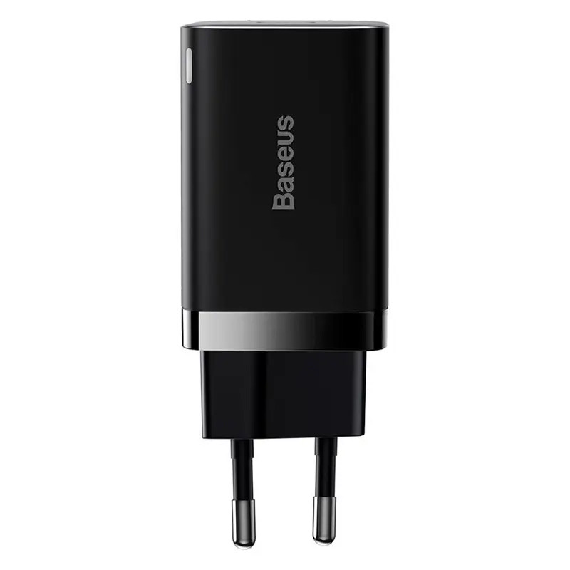 Мережевий зарядний пристрій Baseus Super Si Pro Quick Charger PD 30W + QC 3.0 (1×USB-A / 1×USB-C) (CCSUPP-E) Black