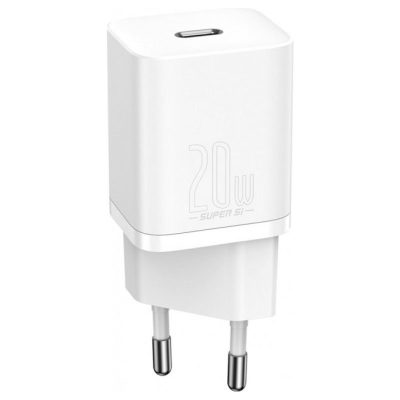 Мережевий зарядний пристрій Baseus Super Si Quick Charger PD 20W (1×USB-C) (CCSUP-B)