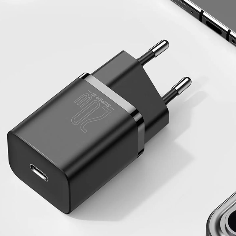 Мережевий зарядний пристрій Baseus Super Si Quick Charger PD 20W (1×USB-C) (CCSUP-B)