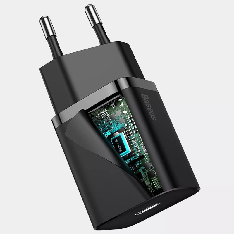Мережевий зарядний пристрій Baseus Super Si Quick Charger PD 20W (1×USB-C) (CCSUP-B)