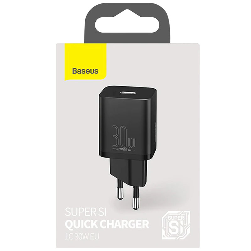 Мережевий зарядний пристрій Baseus Super Si Quick Charger PD 30W (1×USB-C) (CCSUP-J)