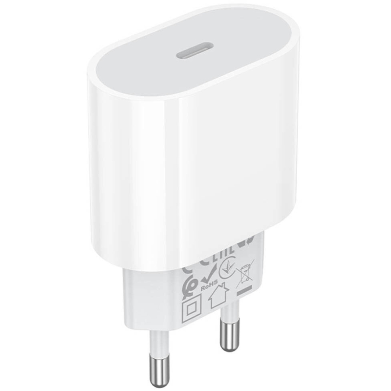 Мережевий зарядний пристрій Borofone BA100A Original PD 20W (1×USB-C) White