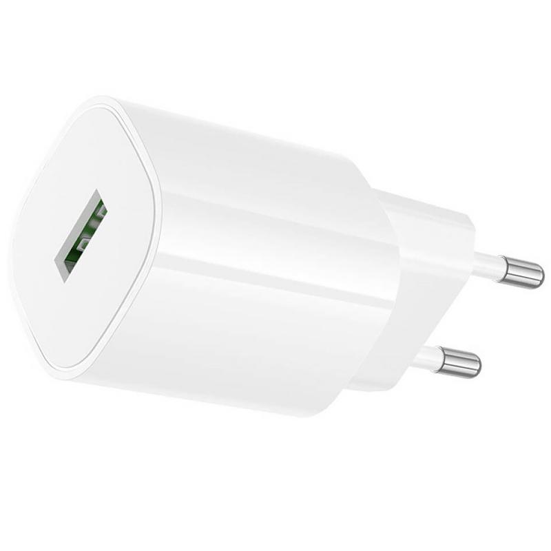 Мережевий зарядний пристрій Borofone BA102A Pudding QC 3.0 (1×USB-A) White