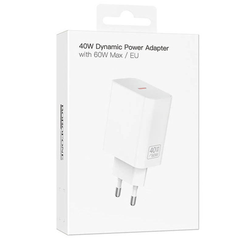 Мережевий зарядний пристрій Borofone BA109A Star PD 40W (1×USB-C) White