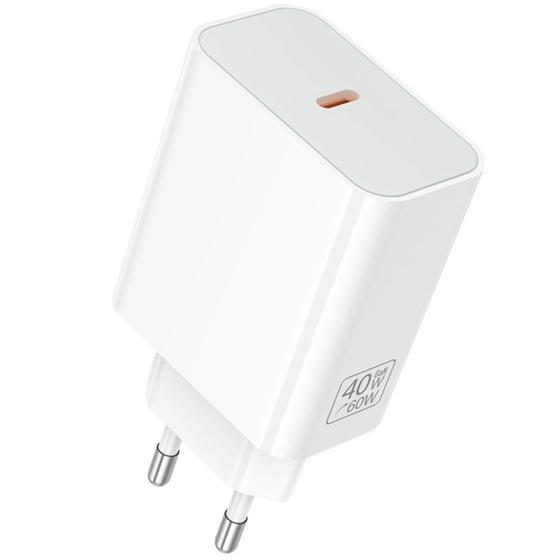 Мережевий зарядний пристрій Borofone BA109A Star PD 40W (1×USB-C) White