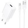 МЗП Borofone BA110A Lemi 7.5W (1USB-A) + кабель USB to MicroUSB White