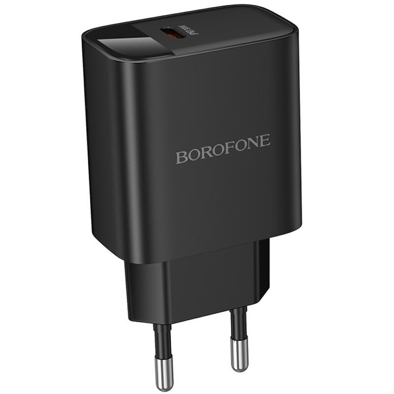 Мережевий зарядний пристрій Borofone BA97A PD 30W (1×USB-C) Black