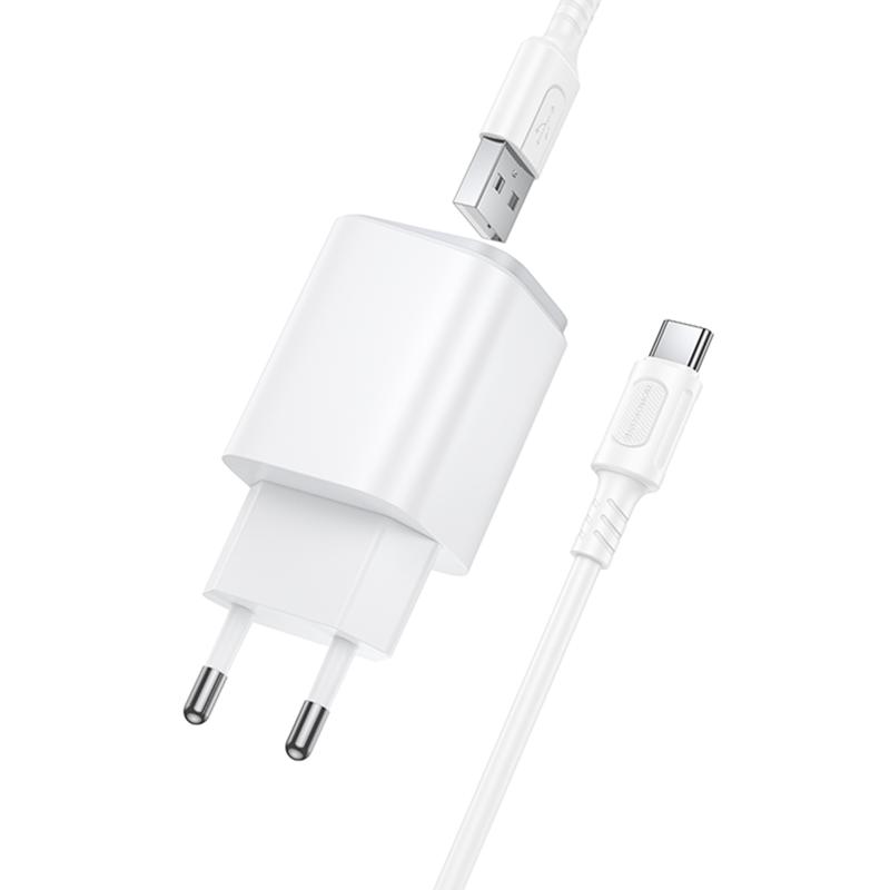 Мережевий зарядний пристрій Borofone BAS81A Star 10.5W (2×USB-A) + кабель USB to USB-C