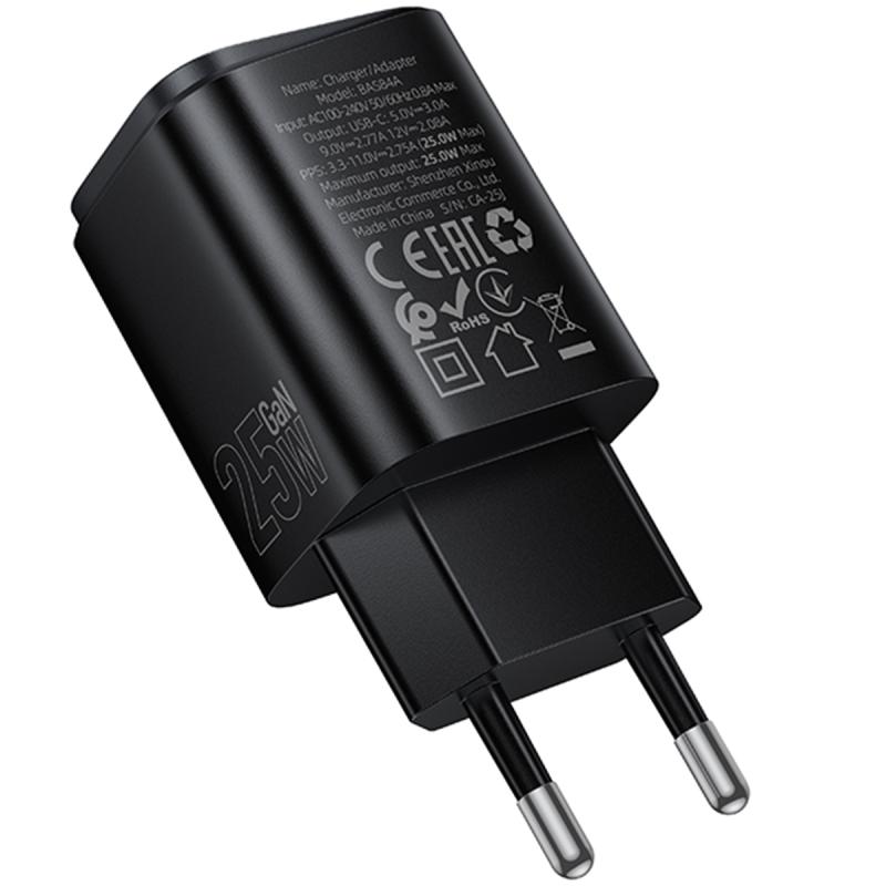 Мережевий зарядний пристрій Borofone BAS84A Star PD 25W (1×USB-C) Black