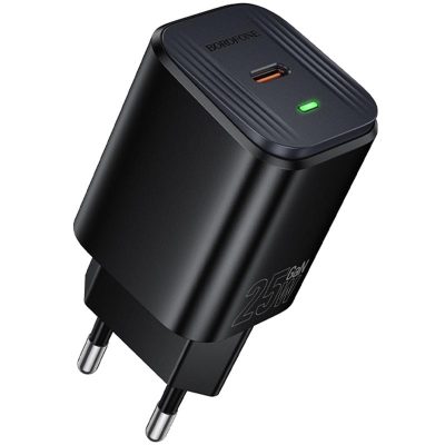 Мережевий зарядний пристрій Borofone BAS84A Star PD 25W (1×USB-C) Black