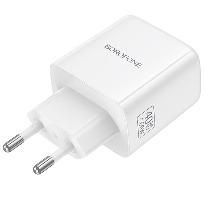 Мережевий зарядний пристрій Borofone BN33 Fuente PD 40W (1×USB-C) White