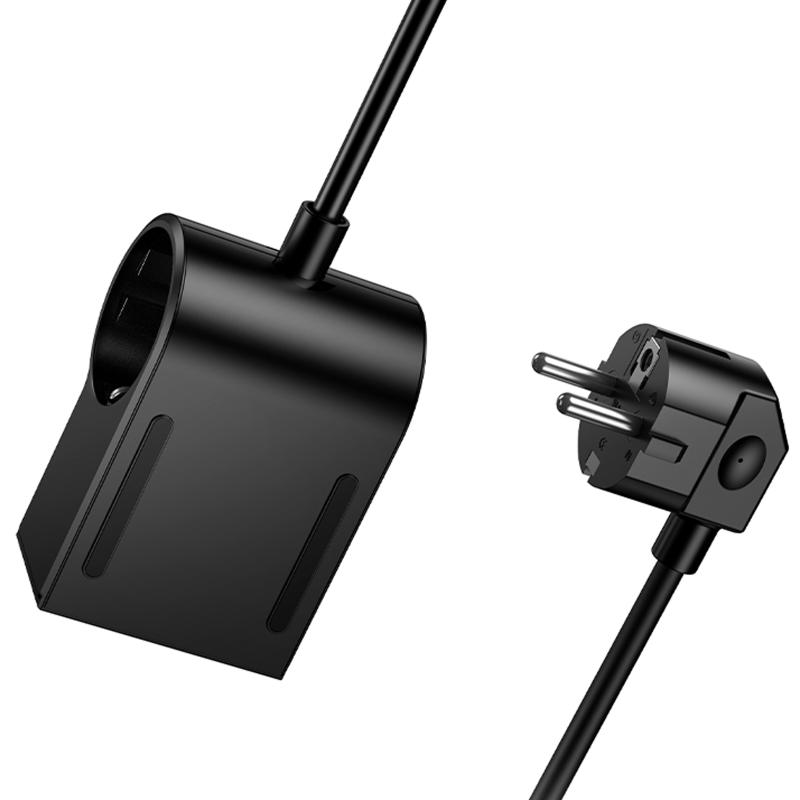 Мережевий зарядний пристрій Hoco AC33 Win 1 position 30W QC + PD (1×USB-A / 2×USB-C/1Socket) (1.5 м) Black