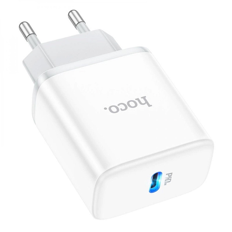 Мережевий зарядний пристрій Hoco C104A PD 20W (1×USB-C) White