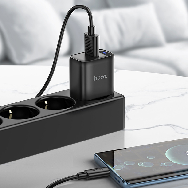 Мережевий зарядний пристрій Hoco C140A Smart QC 3.0 18W (1×USB-A)