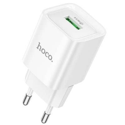 Мережевий зарядний пристрій Hoco C145A Charm QC 3.0 18W (1×USB-A) White