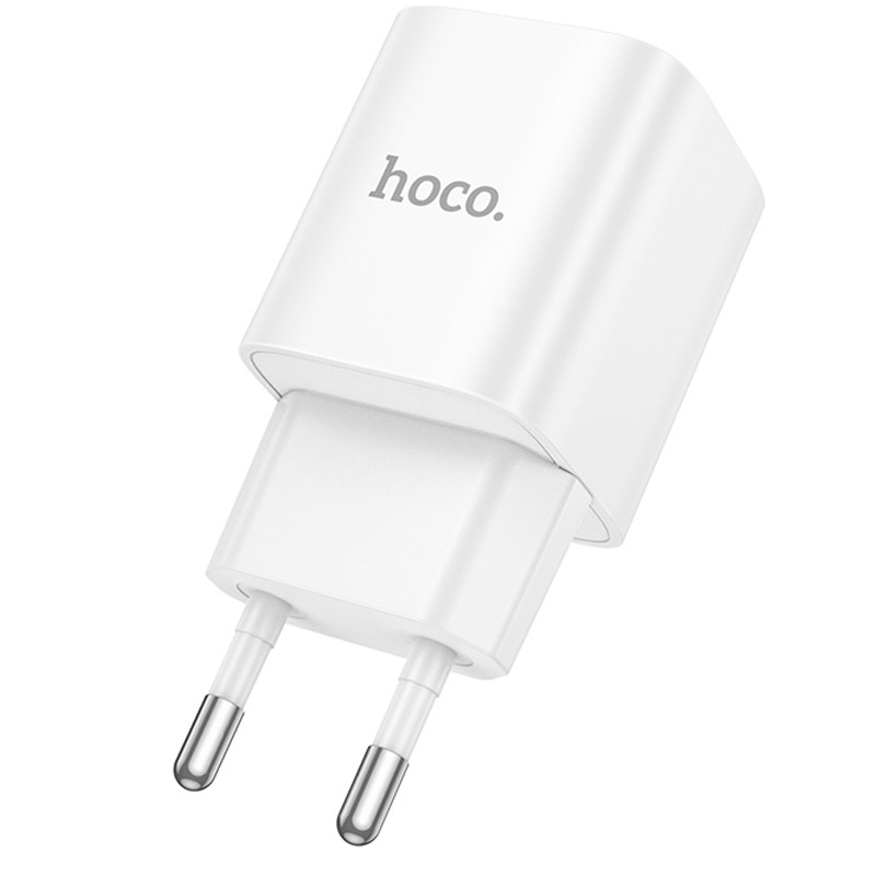 Мережевий зарядний пристрій Hoco C147A PD 20W + QC 3.0 (1×USB-A / 1×USB-C) White
