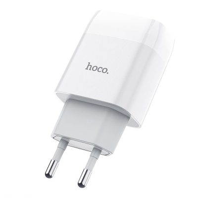 Мережевий зарядний пристрій Hoco C73A Glorious 2.4 А (2×USB-A) Білий