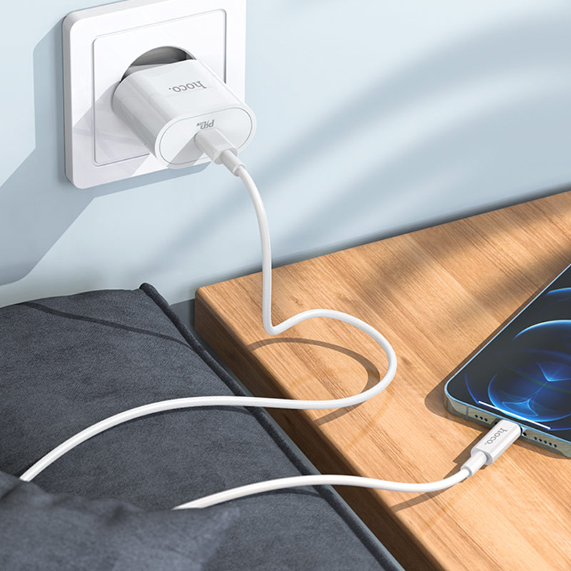 Мережевий зарядний пристрій Hoco C94A Metro PD 20W (1×USB-C) White