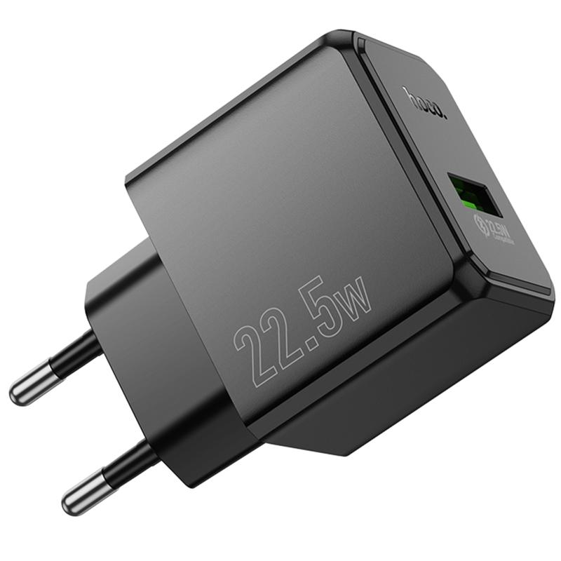 Мережевий зарядний пристрій Hoco CS17A Wish QC 3.0 22.5W (1×USB-A) Black