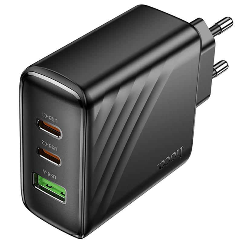 Мережевий зарядний пристрій Hoco CS26A Article PD 45W (1×USB-A / 2×USB-C) Black
