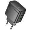 МЗП Hoco CS61A Bright PD30W+QC3.0 (1USB-A/1C) Black