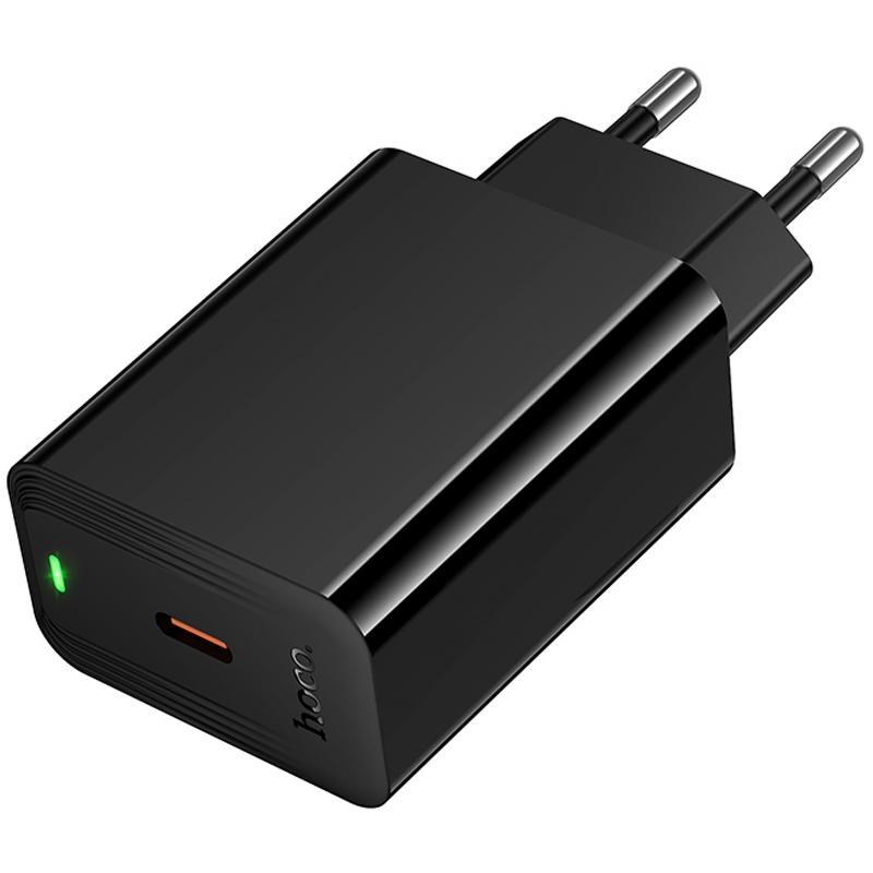 Мережевий зарядний пристрій Hoco CS93A Leader 20W (1×USB-C) Black